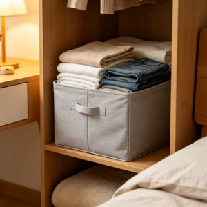 StackNest Linen Closet Organizer Bin